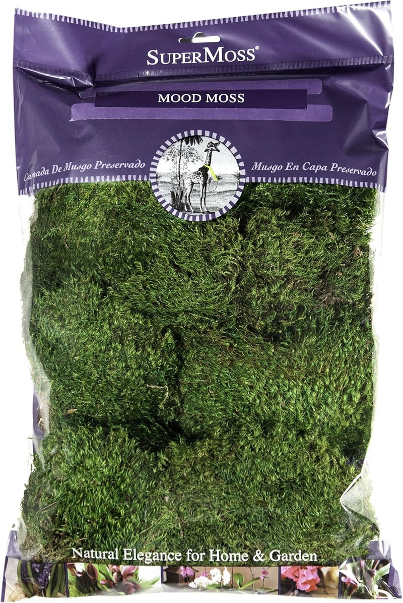 Super Moss Mood Preserved Natural Green Moss - 1200 Cubic Inches - Image 1